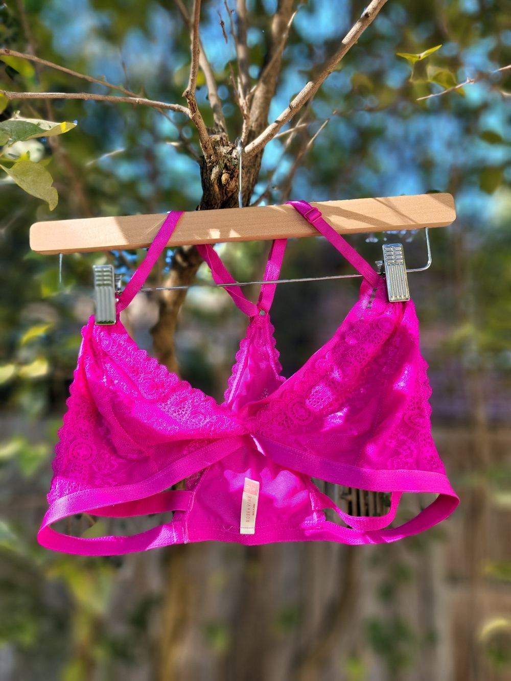 Women’s Lace Bralette - Hot Pink